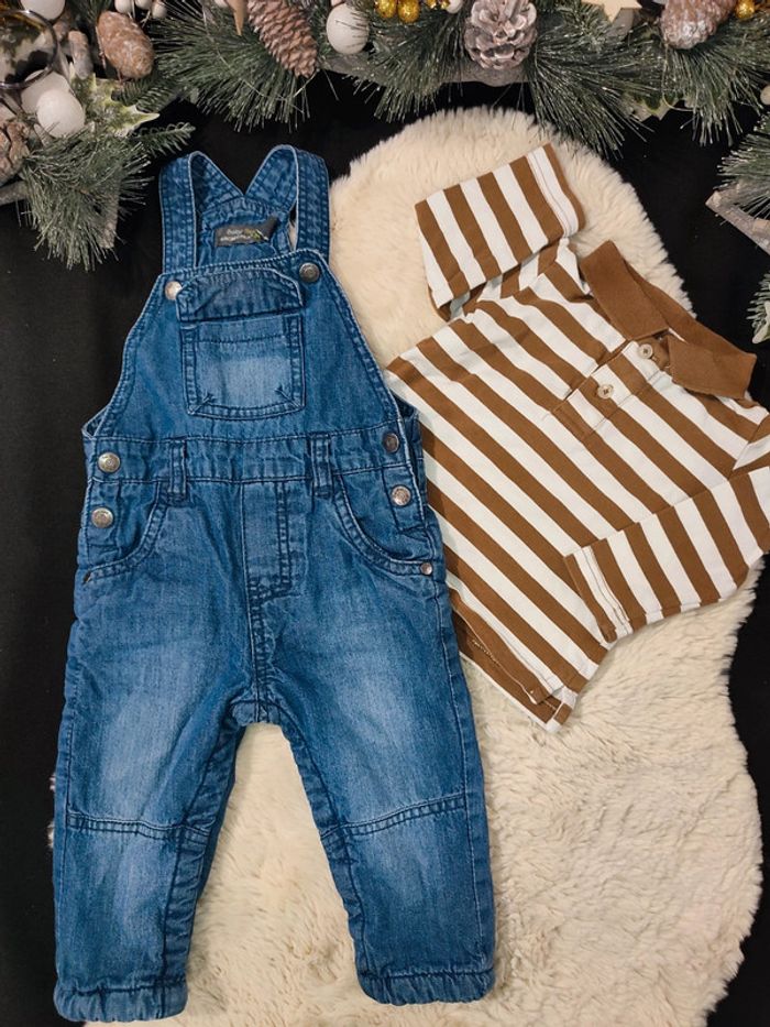 Ensemble salopette polo