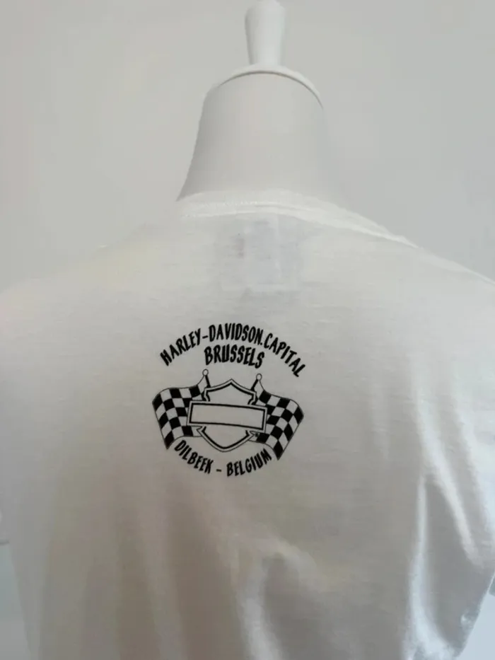 T-shirt Harley Davidson femme blanc taille M super état - photo numéro 3