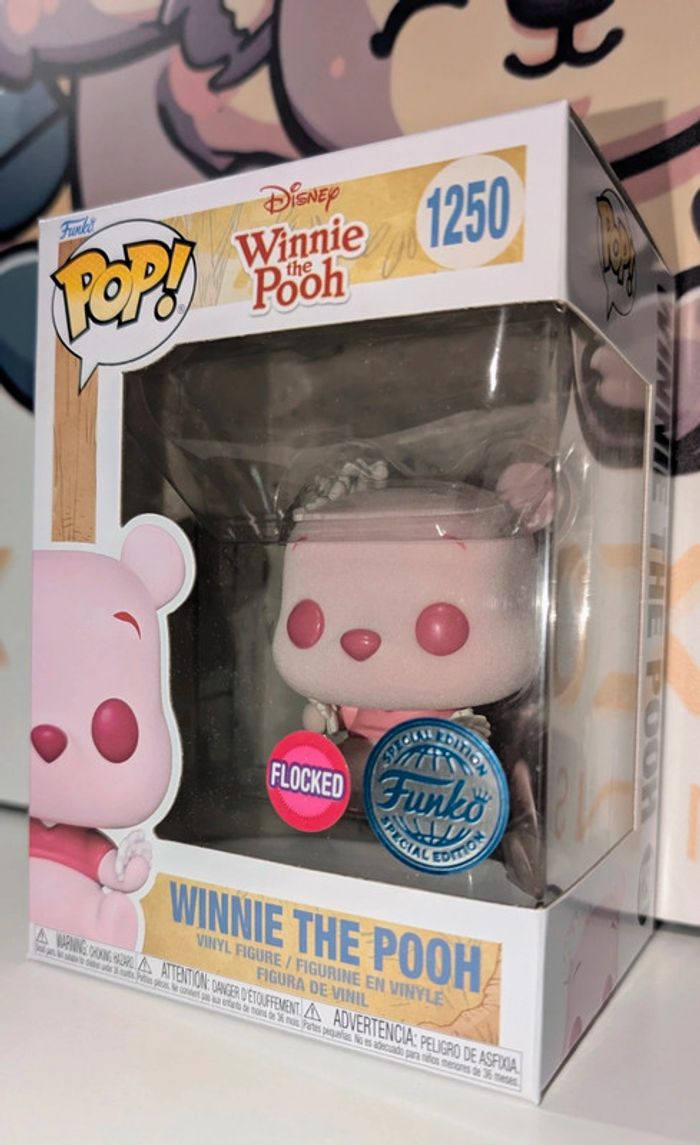Disney - Winnie l'Ourson POP - Cherry Blossom Pooh (Flocked) N° 1250 - photo numéro 2
