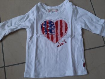 Tee shirt manches longues fille 12 mois