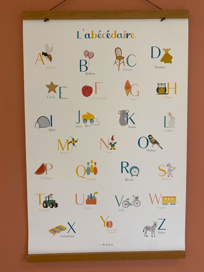Lot de 2 affiches abécédaire + chiffres - photo numéro 5