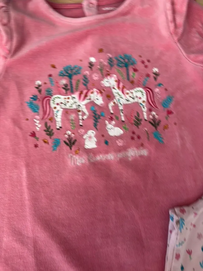 Pyjama chemise de nuit en velour + legging •  Sergent Major • 5 ans - photo numéro 3