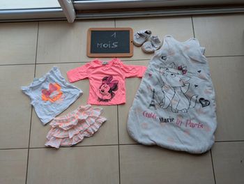 Lot 5 pièces bébé fille printemps été Disney 1 mois