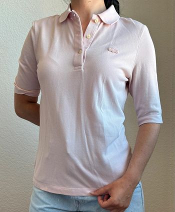 Polo Lacoste femme M (38) slim fit – rose pâle – 100% coton – comme neuf