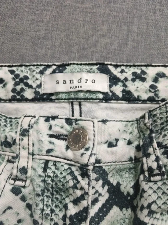 C57 jeans vert Sandro 34 - photo numéro 3