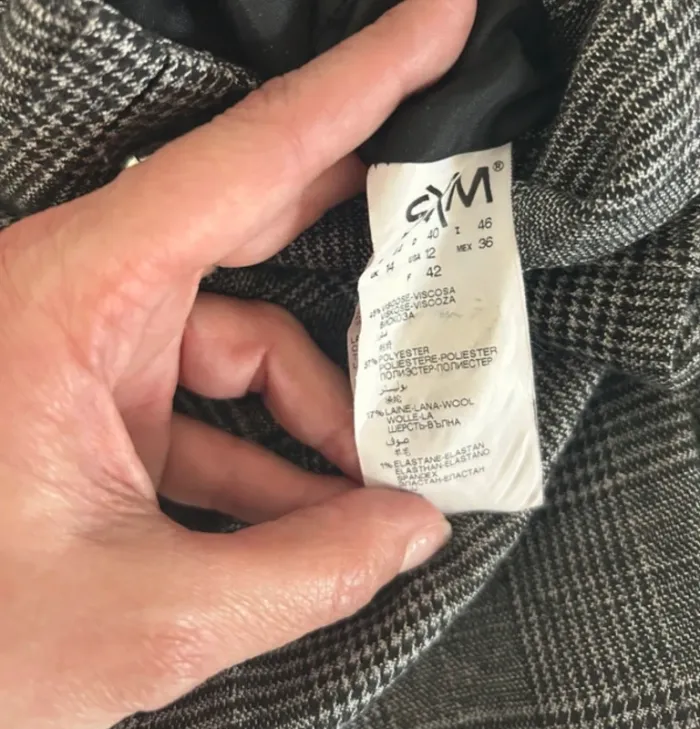 Sym pantalon gris, femme, taille 42 en laine - photo numéro 2