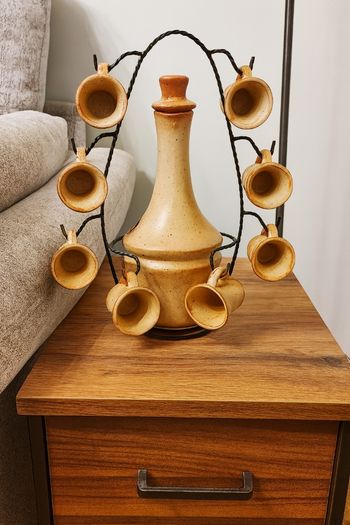 🍶 Superbe Service à Liqueur / Digestif en Grès Artisanal 🍶
