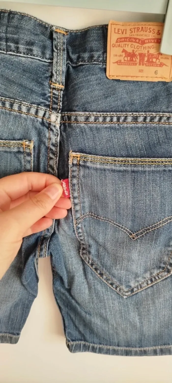 🍄 short en jean levis 6 ans - photo numéro 5
