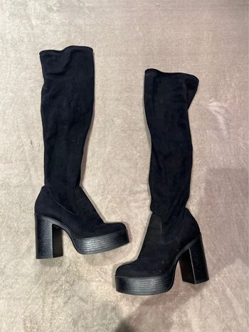 Cuissardes talon velour