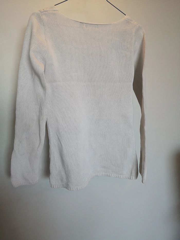 Pull femme taille 38 blanc - photo numéro 2