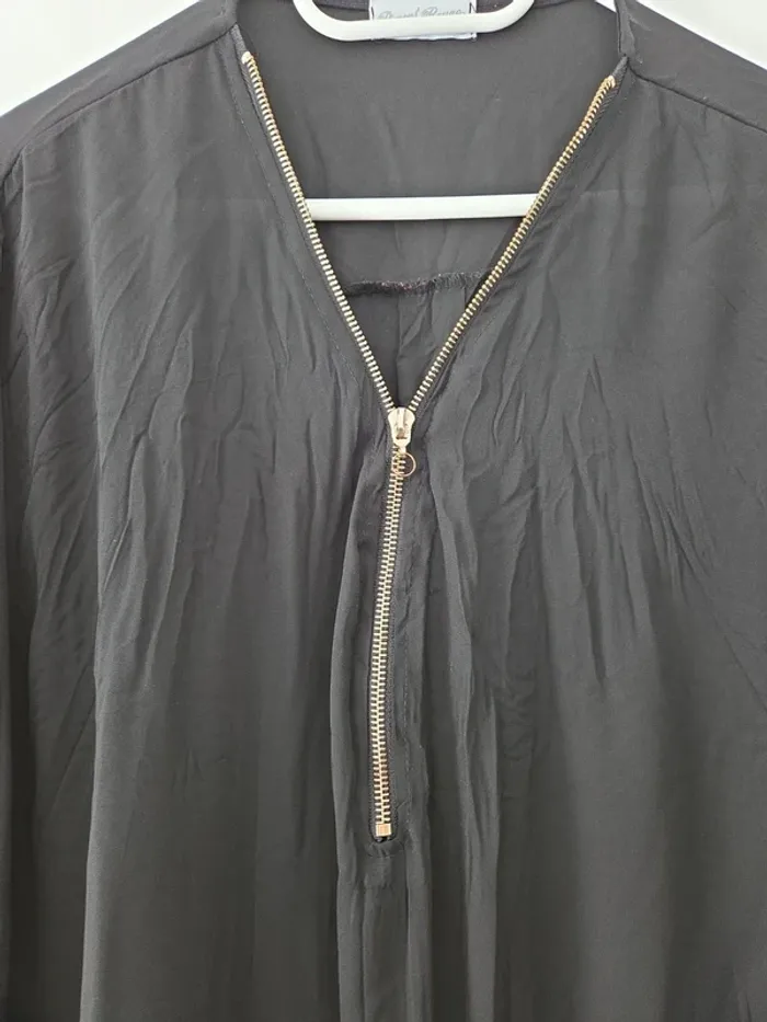Tunique femme ample noir doré TBE taille XXL piment rouge - photo numéro 3
