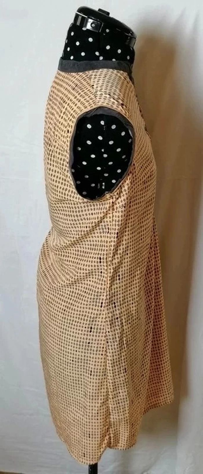 Robe à pois courte orange gris Lola Espeleta - photo numéro 4