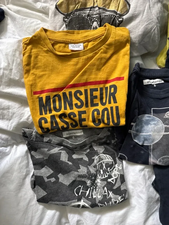 Lot 9 tee shirt manches longues 6 ans - photo numéro 2