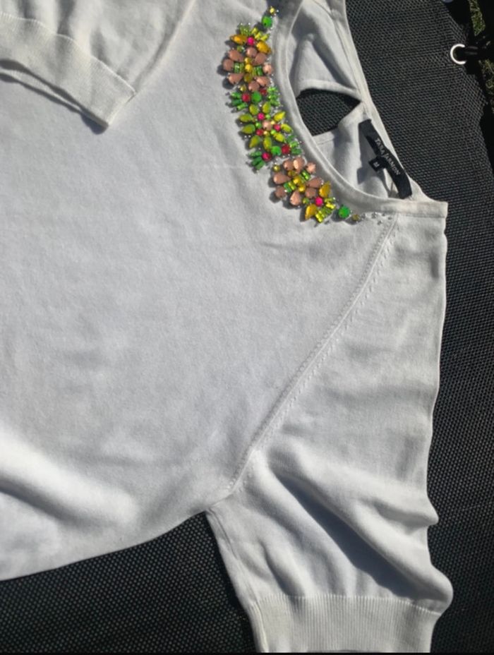 Pull Tara Jarmon neuf avec strass  M - photo numéro 5