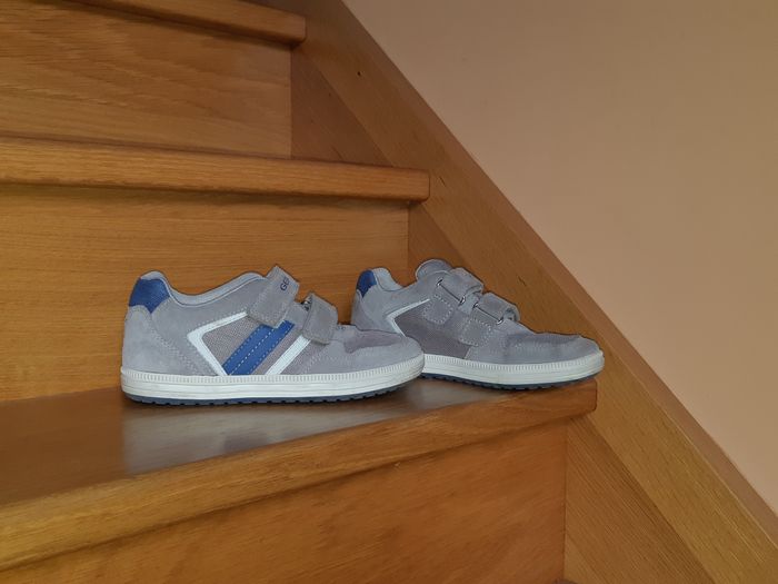 Chaussures Geox gris bleu, pointure 34 - photo numéro 2