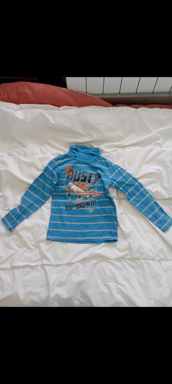 Sous pull rayé bleu Disney Planes 6 ans 3€ neuf