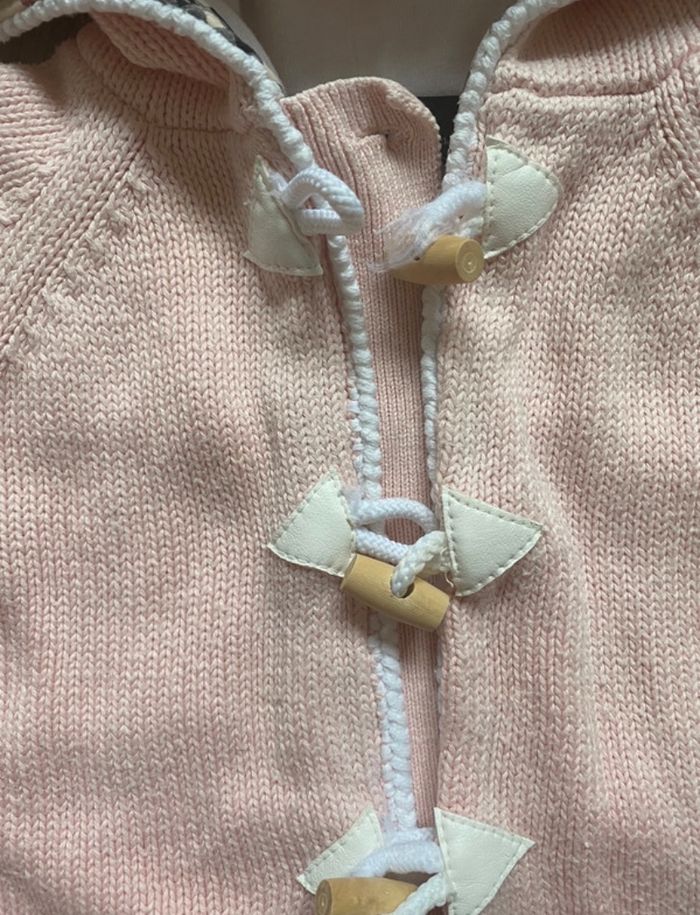 Gilet Burberry, pompon taille 12 mois rose - photo numéro 5