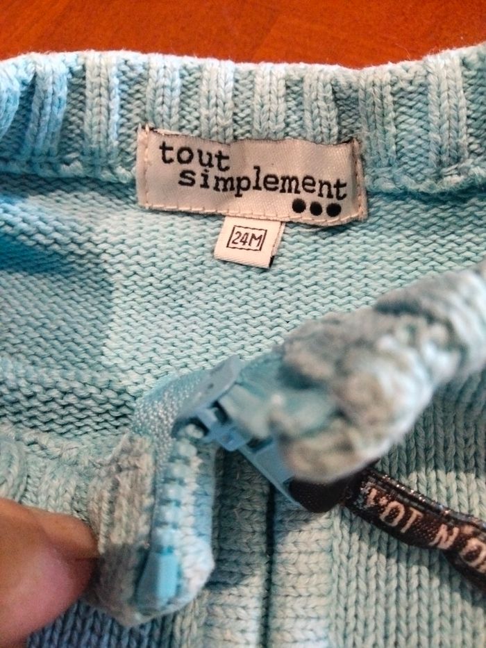 Gilet bleu ciel - photo numéro 4