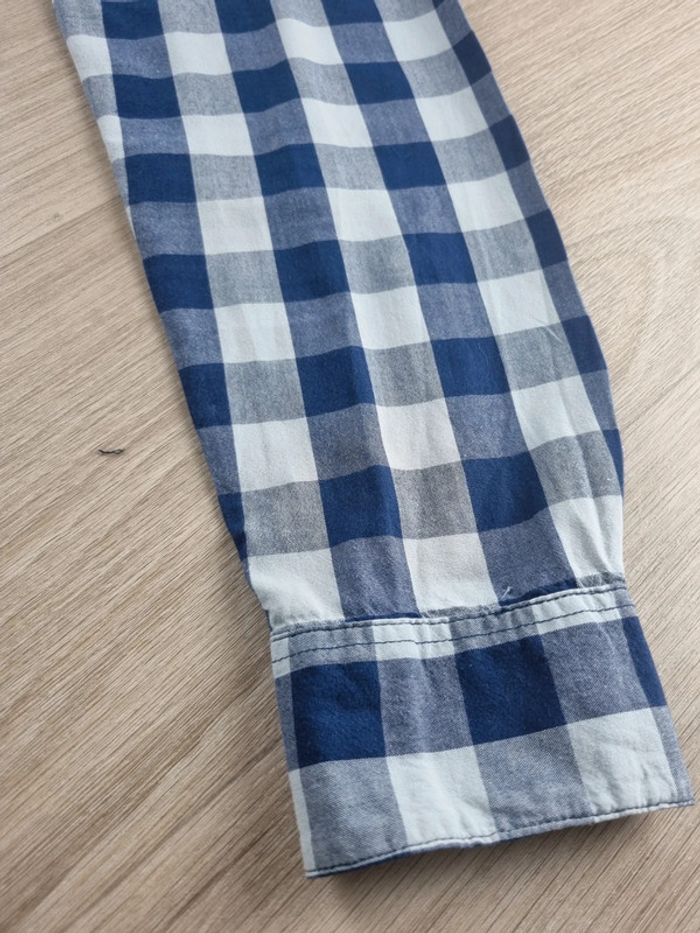 Chemise à carreaux bleue Homme Pull & Bear Taille L - photo numéro 8