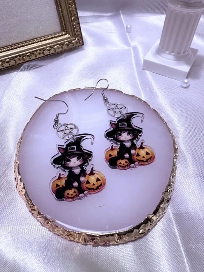Boucles d’oreilles Witch Halloween - photo numéro 3