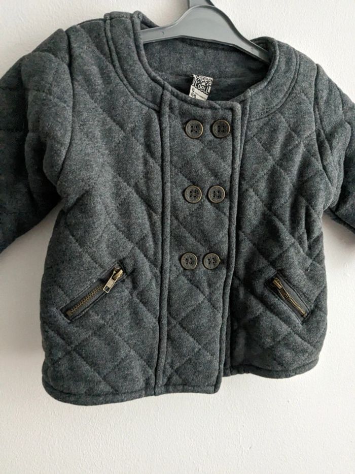Veste grise tape à l'oeil 6 mois - photo numéro 3