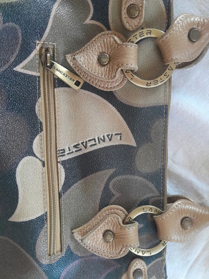 Très beau sac en cuir a motifs vintage Lancaster - photo numéro 8