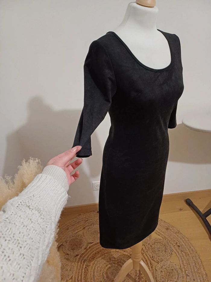 Robe noire chic en suédine SHK Mode taille XS/S 34/36