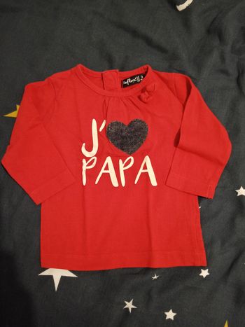 Haut ML "j'aime papa" _ 3 mois 