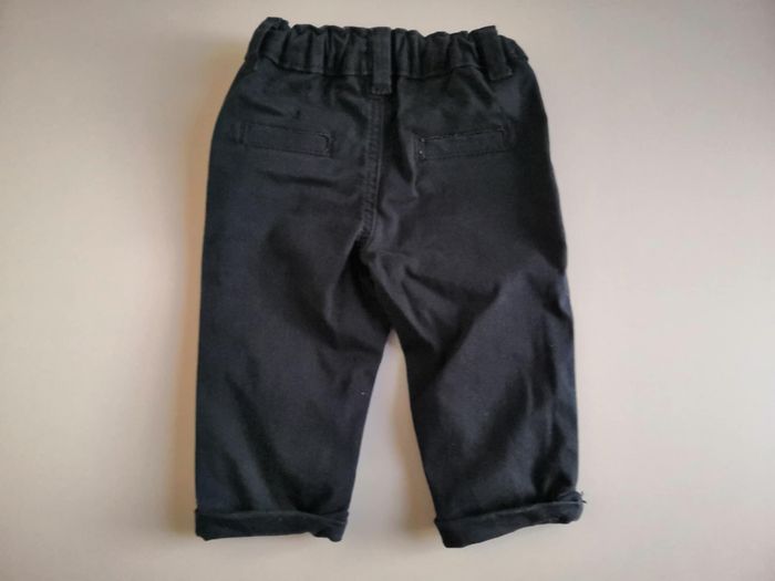 Pantalon chino uni Bleu marine 3 mois Kiabi - photo numéro 2