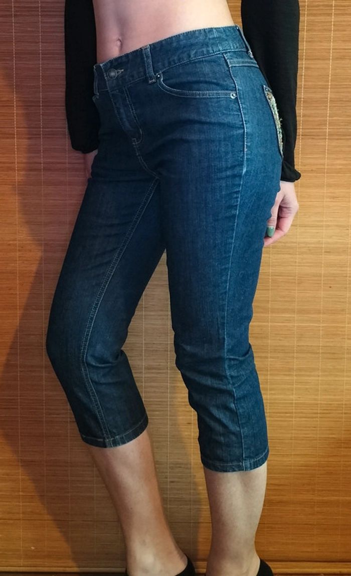 Pantacourt en jeans 3 Suisses Taille 40 - photo numéro 5
