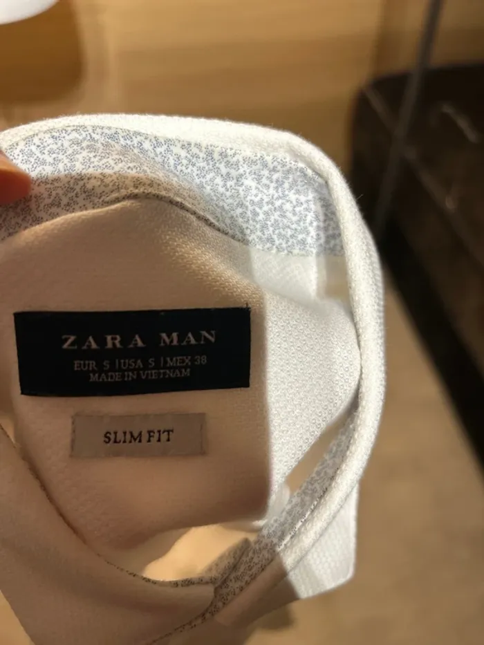Chemise blanche Zara slim fit taille S - photo numéro 3