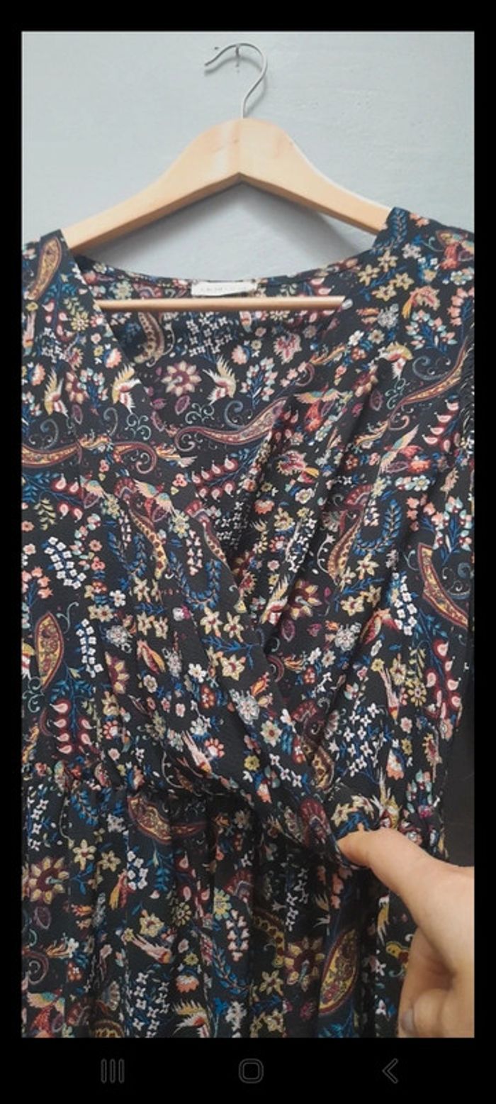 Robe longue fluide imprimé fleuri - photo numéro 5