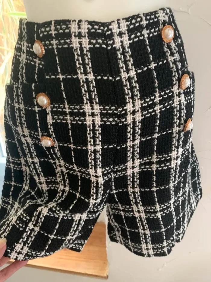Short Unika Paris tweed taille M 100%polyester - photo numéro 5