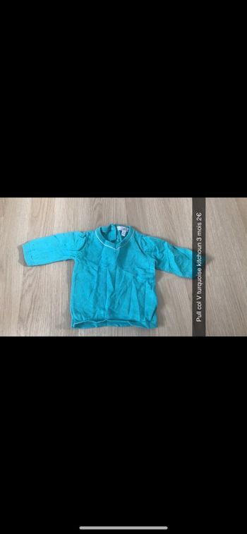 Pull bleu turquoise