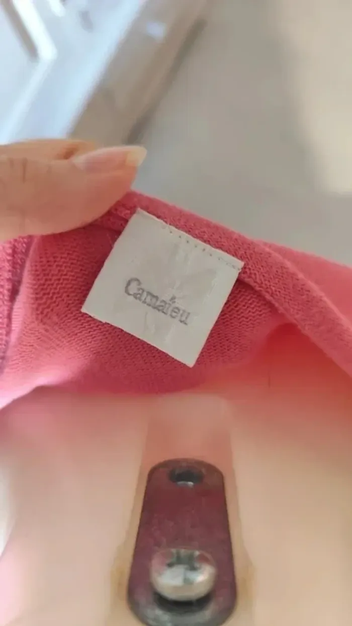 Tee shirt/Pull léger rose T38 - Camaïeu - photo numéro 4