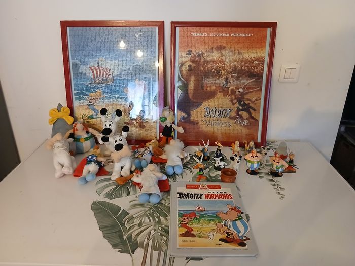 Lot de 27 figurines peluche bd tableau puzzle astérix et obélix