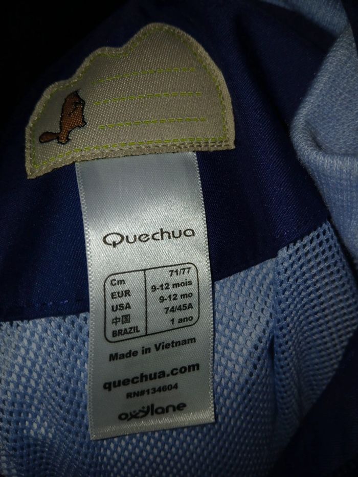 Veste coupe vent Quechua, imperméable, 9/12 mois - photo numéro 3