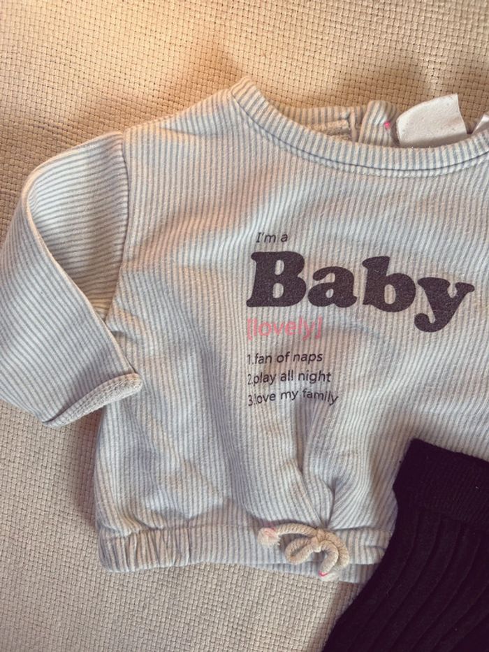 Ensemble sweat-shirt Zara et legging Kiabi - photo numéro 2