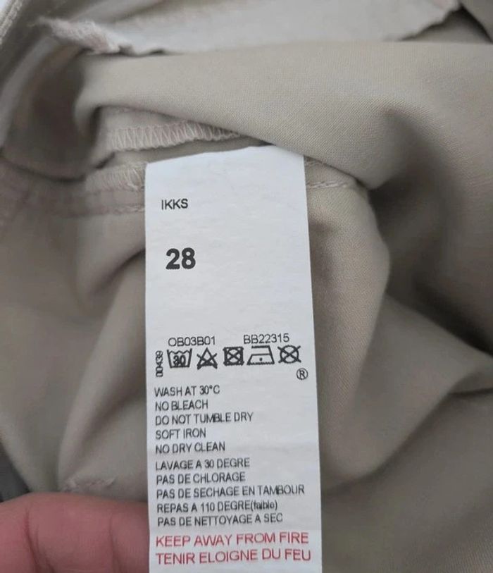 Pantalon d'été beige - IKKS - taille 28 (FR 38) - photo numéro 4