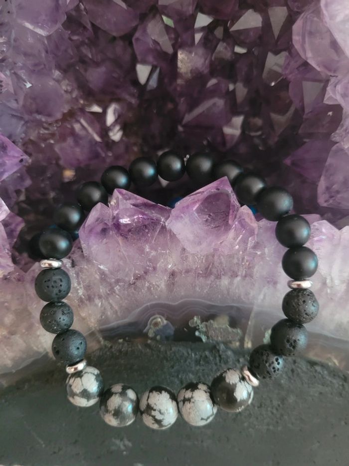 Bracelet homme en pierres naturelles - photo numéro 3