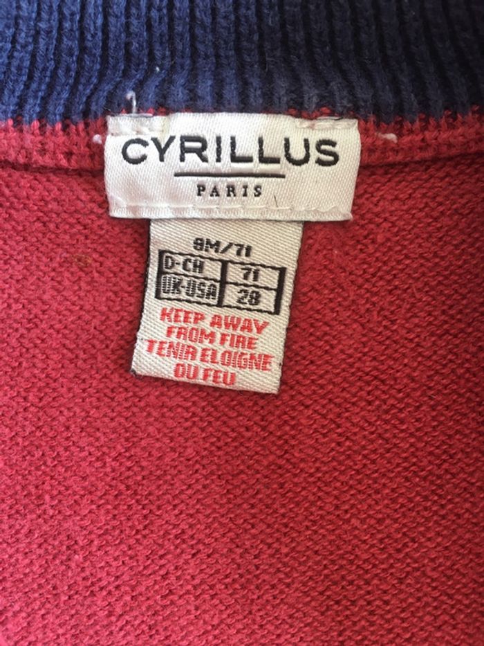 Gilet rouge Cyrillus en coton 9 mois - photo numéro 2