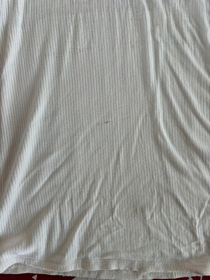 T-shirt Camaïeu taille XL blanc rayé col bateau - photo numéro 6