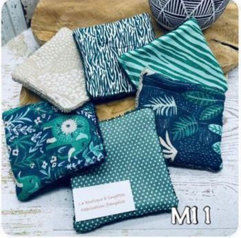 Lingettes lot de 6 lavable et réutilisable