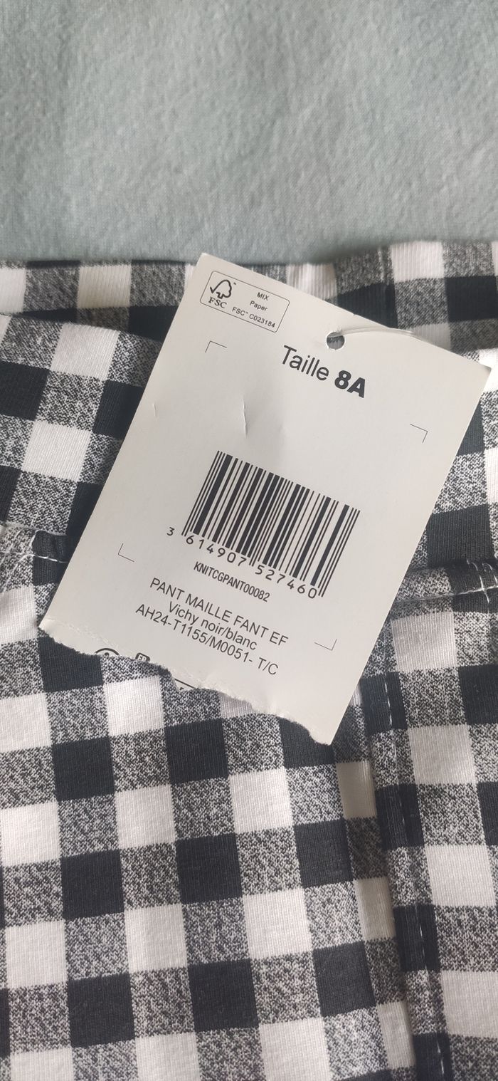 Pantalon vichy fille 8 an neuf, - photo numéro 4