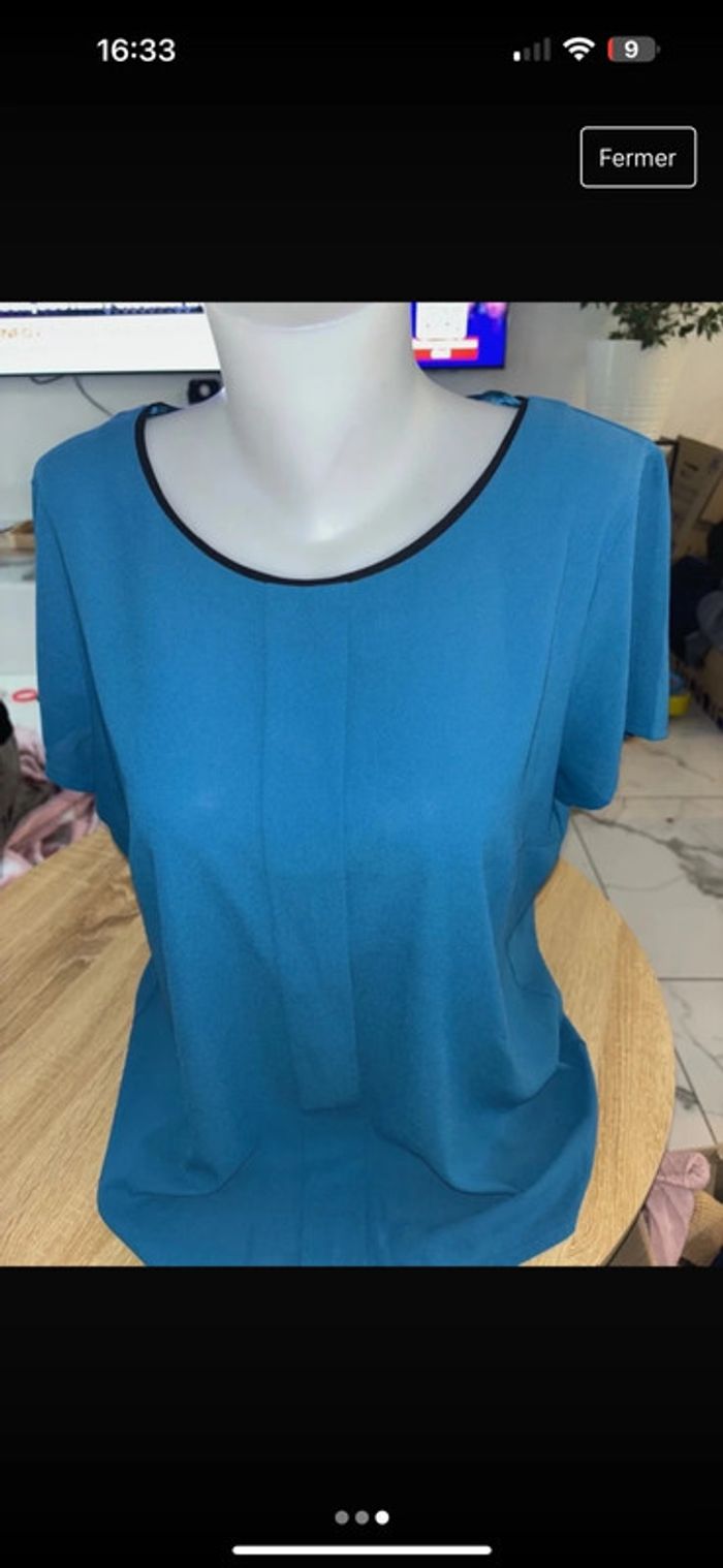 Haut femme magnifique camaïeu taille L excellent état - photo numéro 3