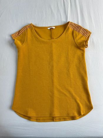 Tee-shirt jaune Camaïeu taille M