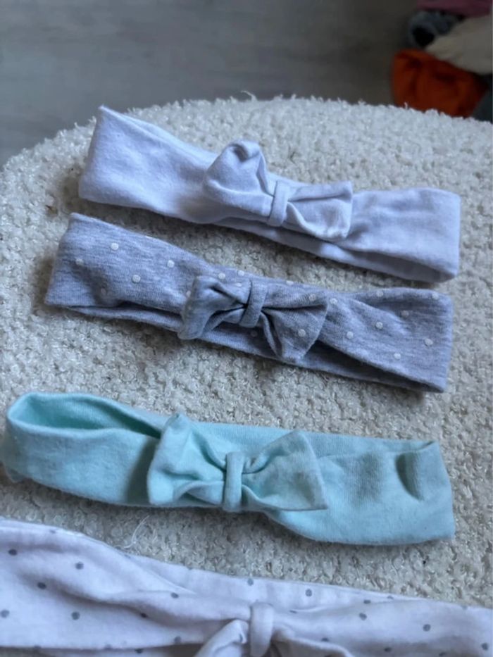 Lot de 5 Bandeaus bébé 0/6mois - photo numéro 2
