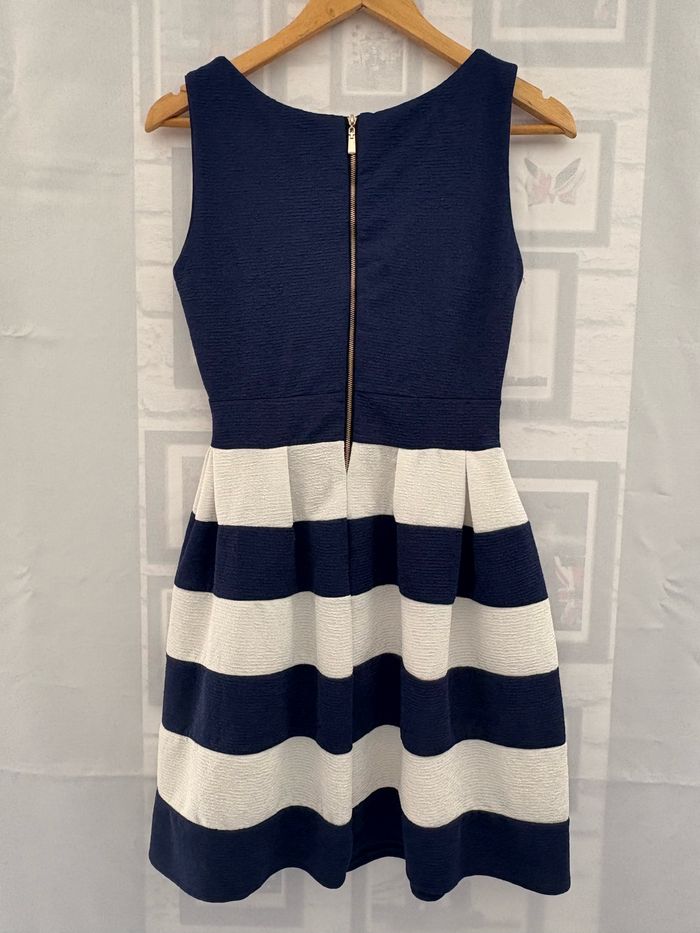 Robe bleu et blanche à rayures - AGB Fashion - Taille Unique - photo numéro 2