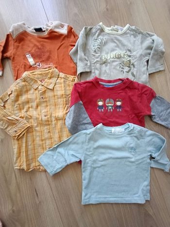 Lot manches longues 6 mois 