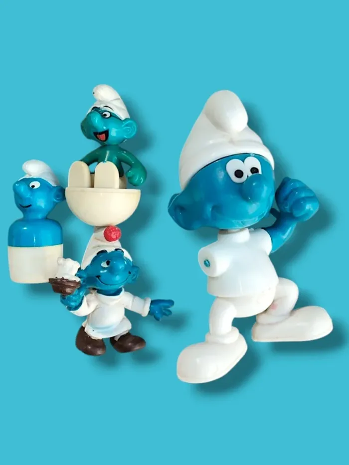 Lot de figurines Schtroumpfs Smurfs vintage – divers modèles AD - photo numéro 2